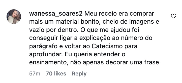 Depoimento de leitora 3