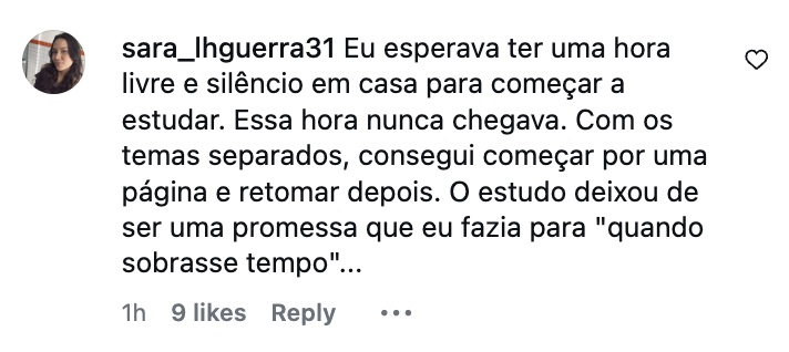 Depoimento de leitora 6